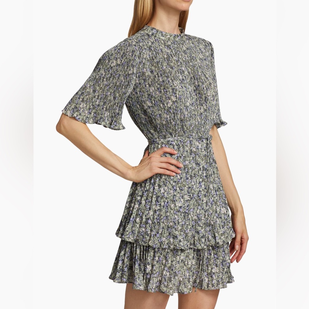 Derek Lam 10 Crosby Samantha Floral Pleated Dress - Picture 2 of 9